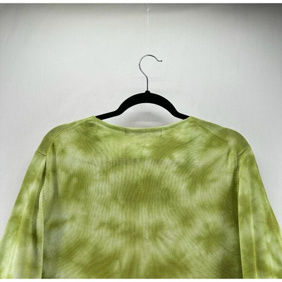 Gloria Vanderbilt Knitted Top Women XL V-Neck Long Sleeve Pullover Tie Dye Green - Picture 5 of 10